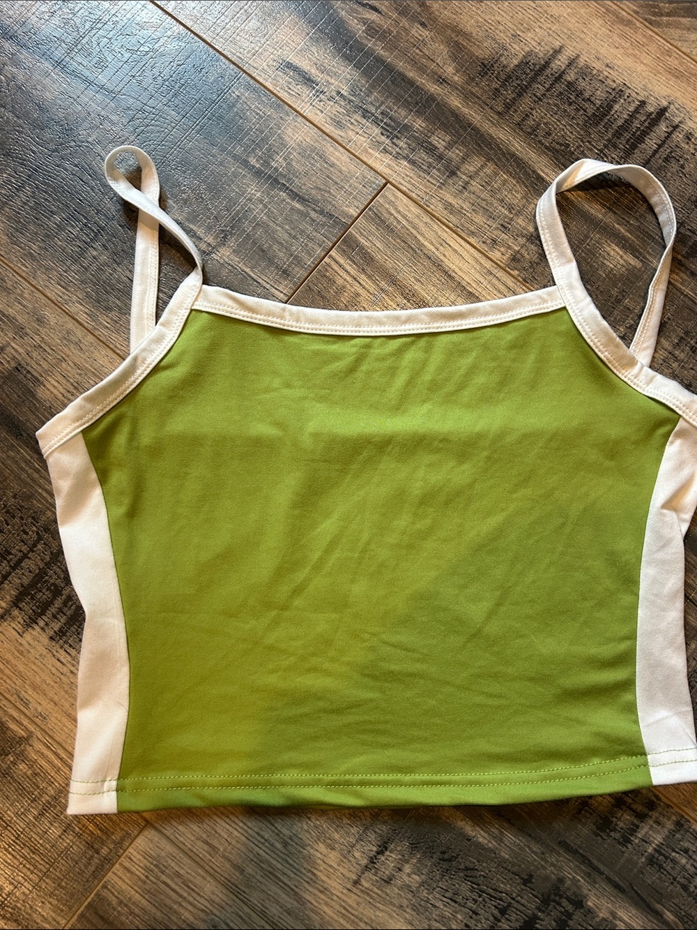 Women’s Green Contrast Trim Tank Top